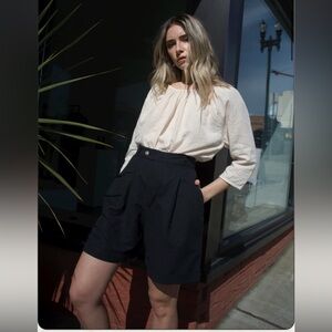 Micaela Greg Pleated Short size S in Midnight color (black)